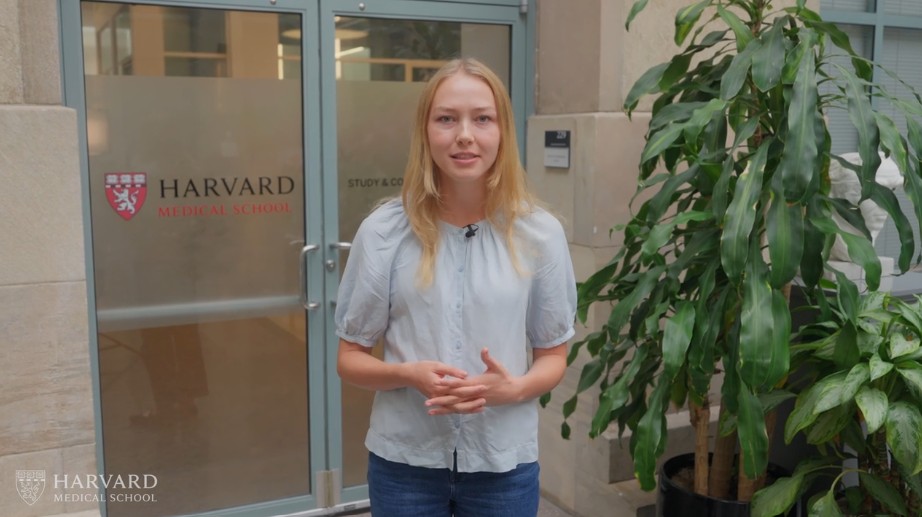 Screenshot of video where MD-PhD student Ally Questell talks about the MD-PhD program.