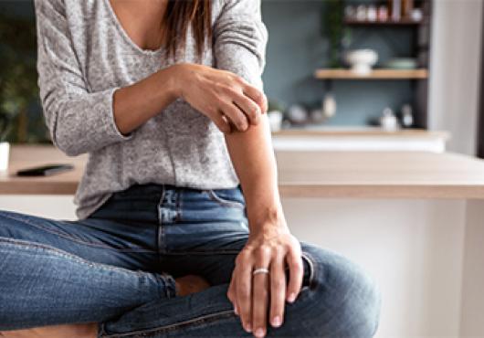 photo of girl itching